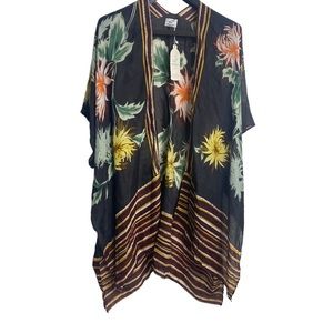 Save the Ocean floral kimono NWT